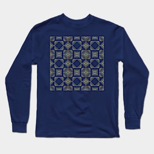 Art Deco golden square pattern Long Sleeve T-Shirt